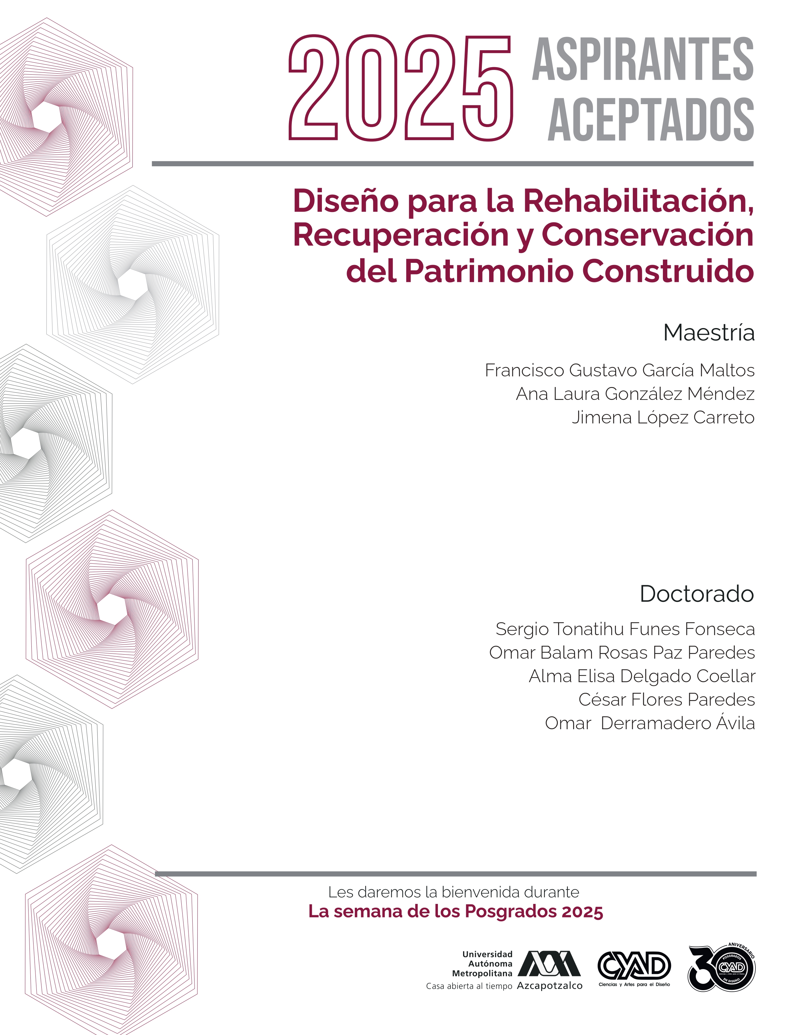 Aspirantes aceptados 2025 Recuperación